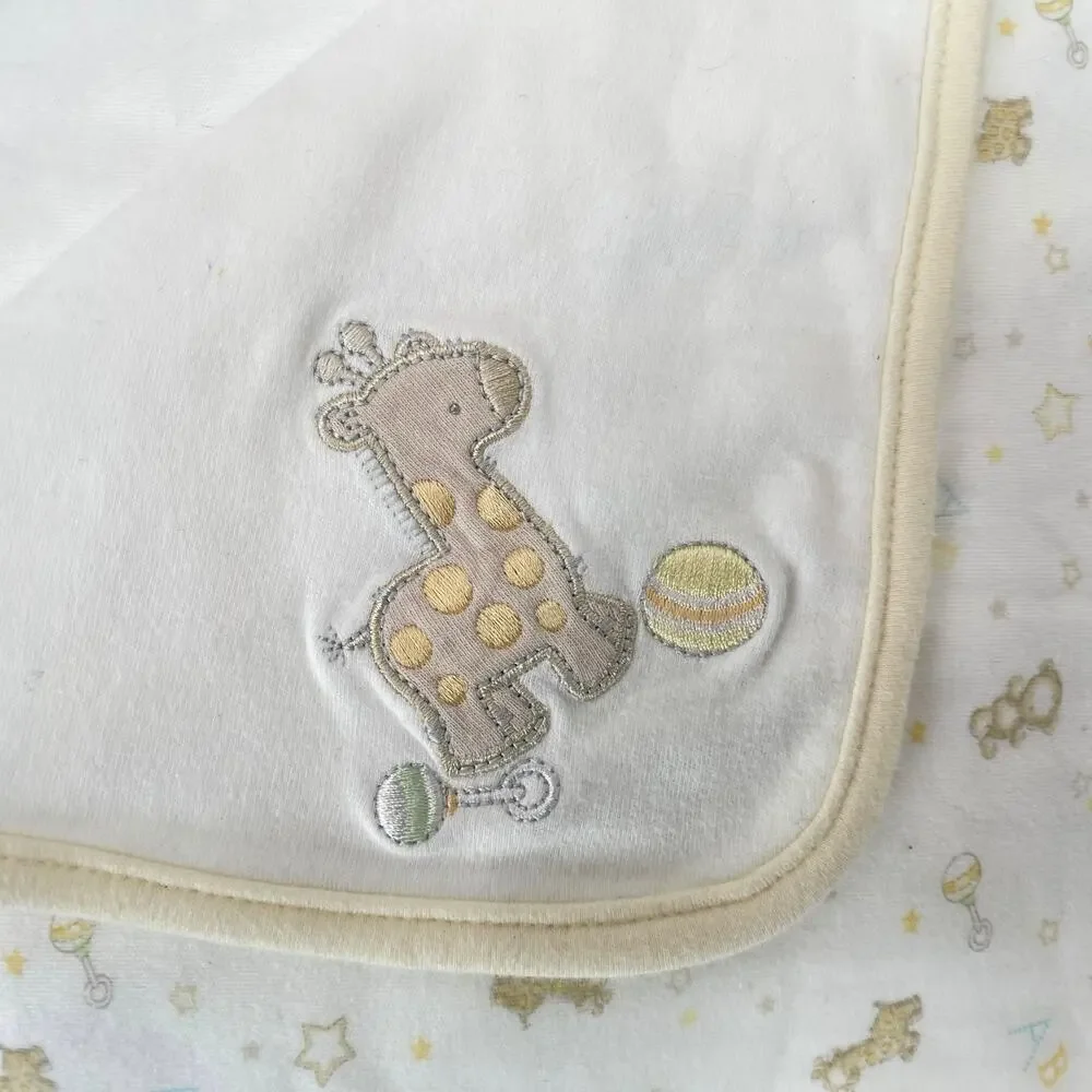 2011 First Impressions Yellow Giraffe Baby Blanket Ball Rattle Teddy Bears Duck